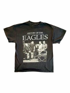 2014 The Eagles History of Tour Men’s Black T-Shirt No Tag Medium